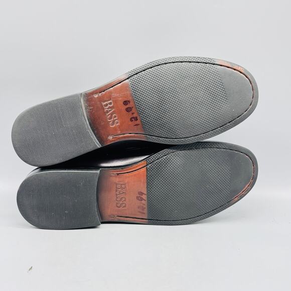 Bass Shoes Mens 10 Burgundy Leather Walton Penny Loafers Slip On Dress Moc Toe - Picture 10 of 13